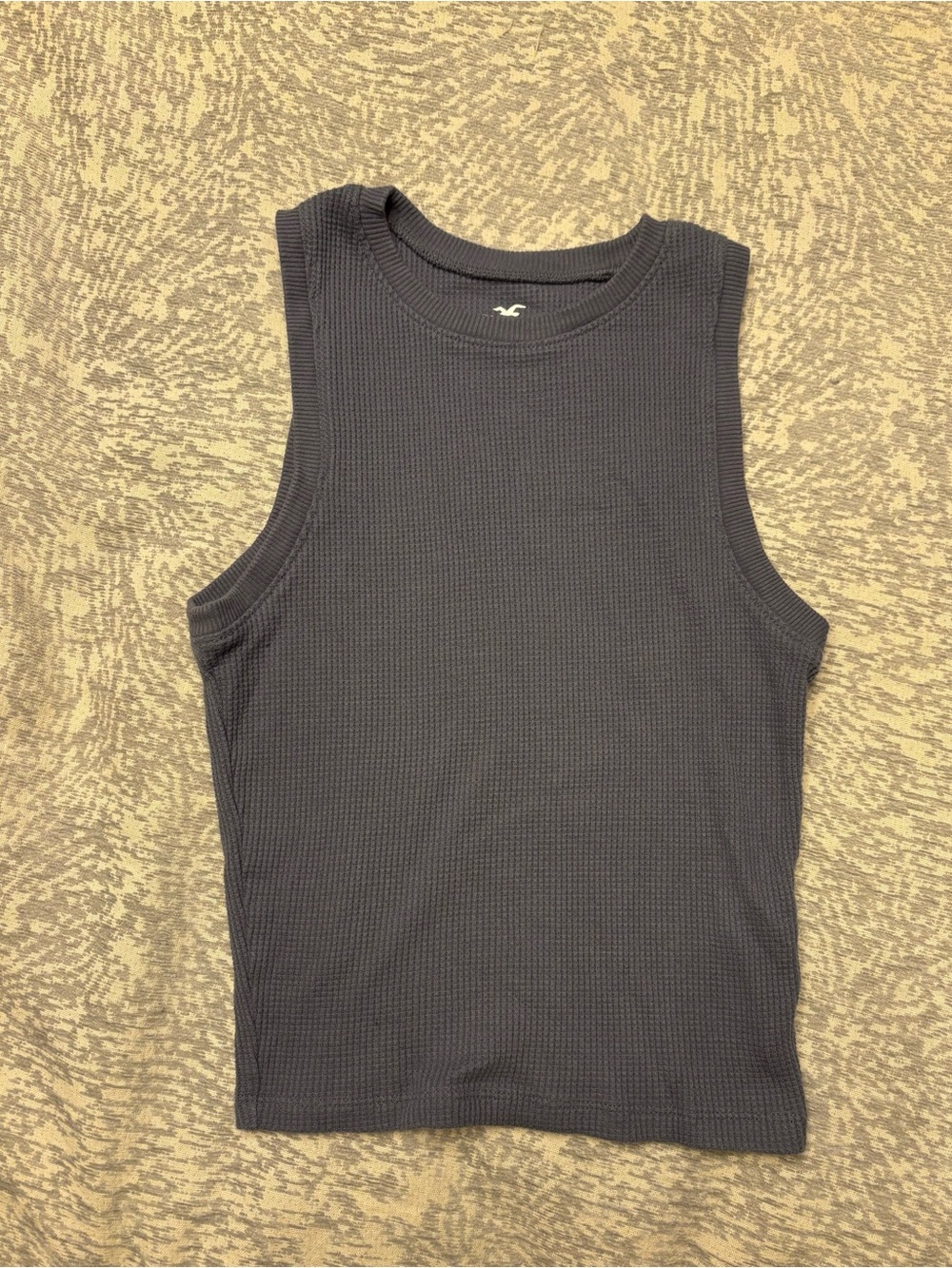 Hollister Women's Charcoal Waffle Knit Tank Top